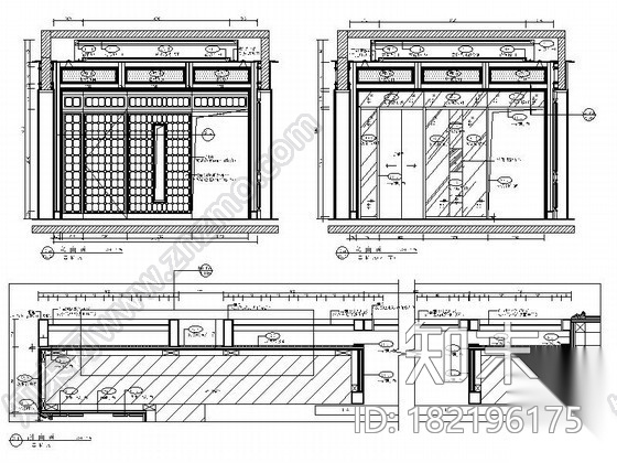 [唐山]精品奢华大复式全套施工图cad施工图下载【ID:182196175】