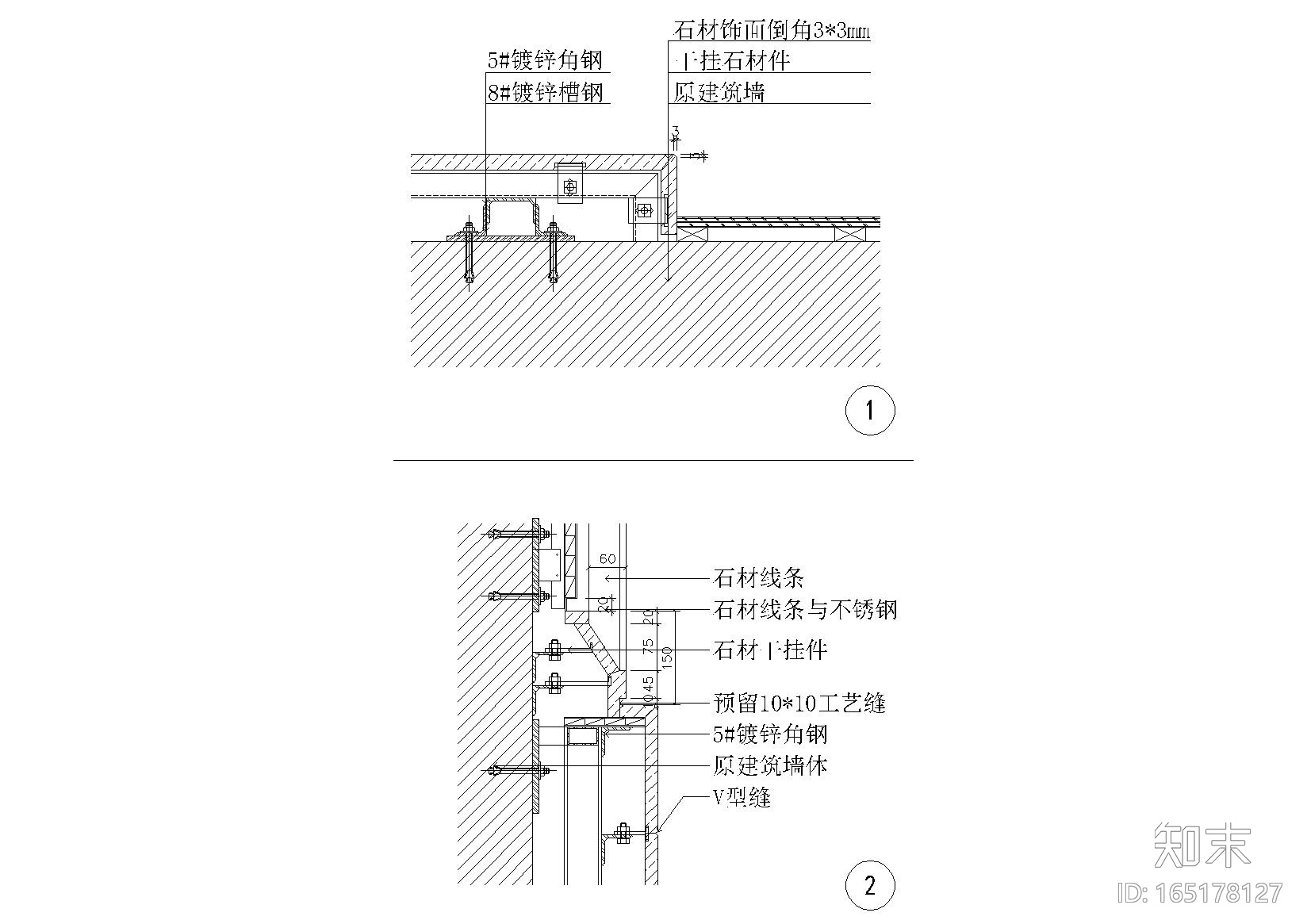 大院节点大样（地面，吊顶，墙面，家具等）施工图下载【ID:165178127】