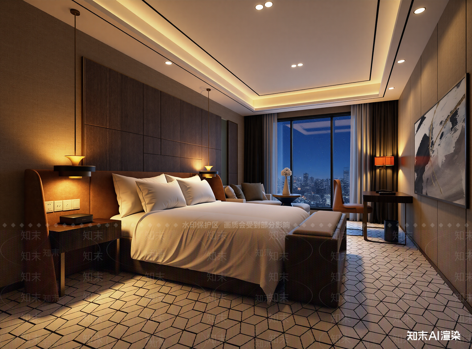 现代家居卧室3D模型下载【ID:1221826115】