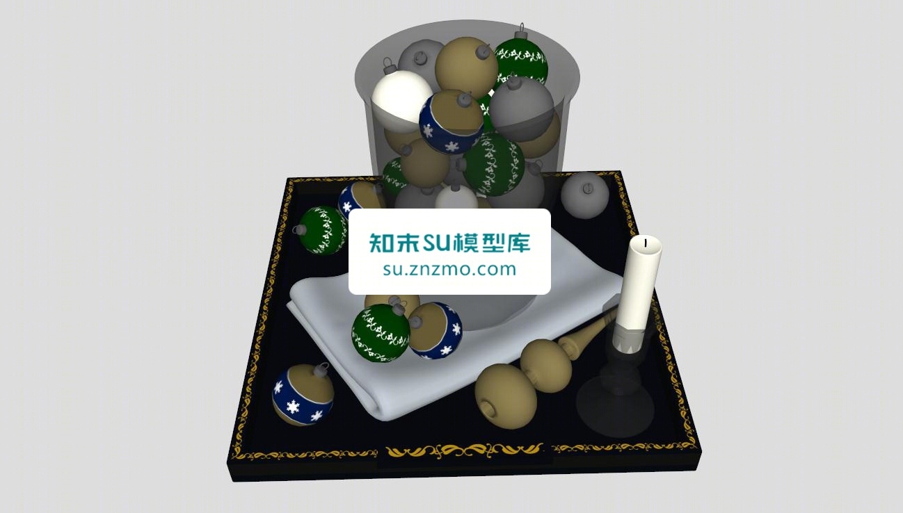 圣诞节用品圣诞铃铛SU模型下载【ID:148478248】