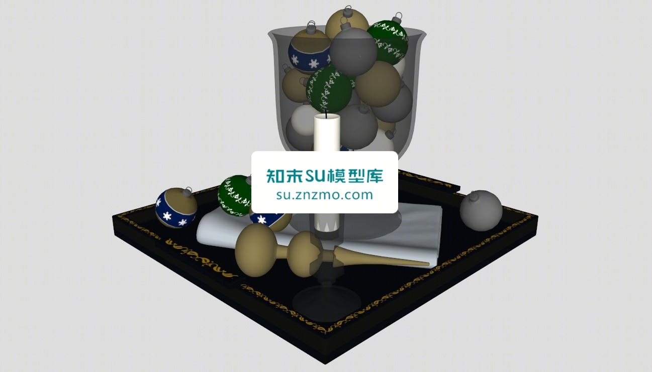 圣诞节用品圣诞铃铛SU模型下载【ID:148478248】