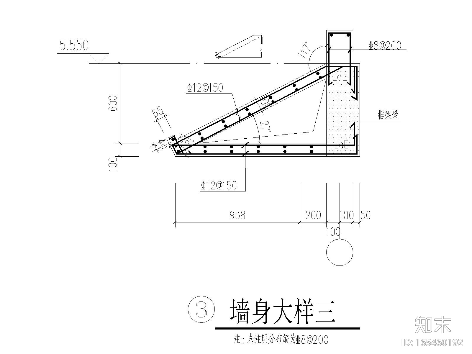 四层框架结构cad施工图下载【ID:165460192】