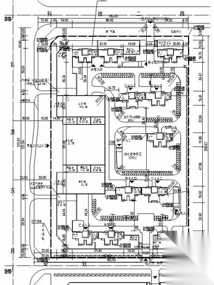 [西安]现代高层住宅带底商建筑施工图cad施工图下载【ID:167491197】