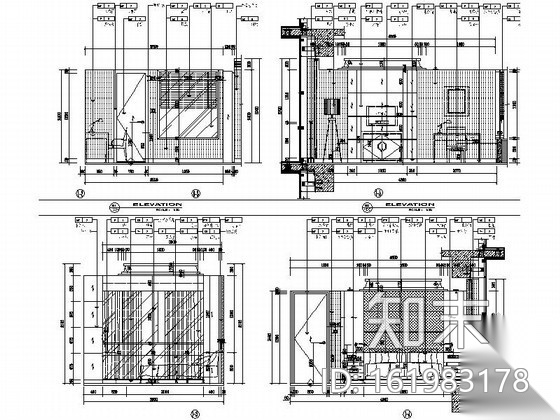 公寓式酒店客房装修图Ⅲcad施工图下载【ID:161983178】