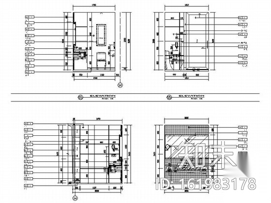 公寓式酒店客房装修图Ⅲcad施工图下载【ID:161983178】