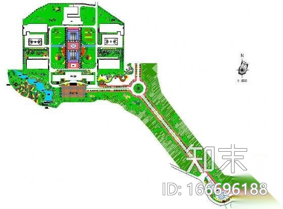 某单位绿化设计平面图cad施工图下载【ID:166696188】