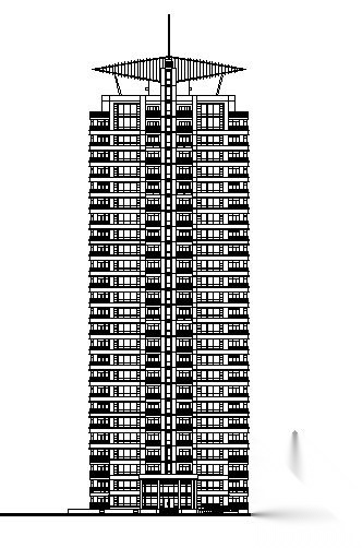 浦东某花园小区二期1号楼建筑初步图cad施工图下载【ID:149845119】