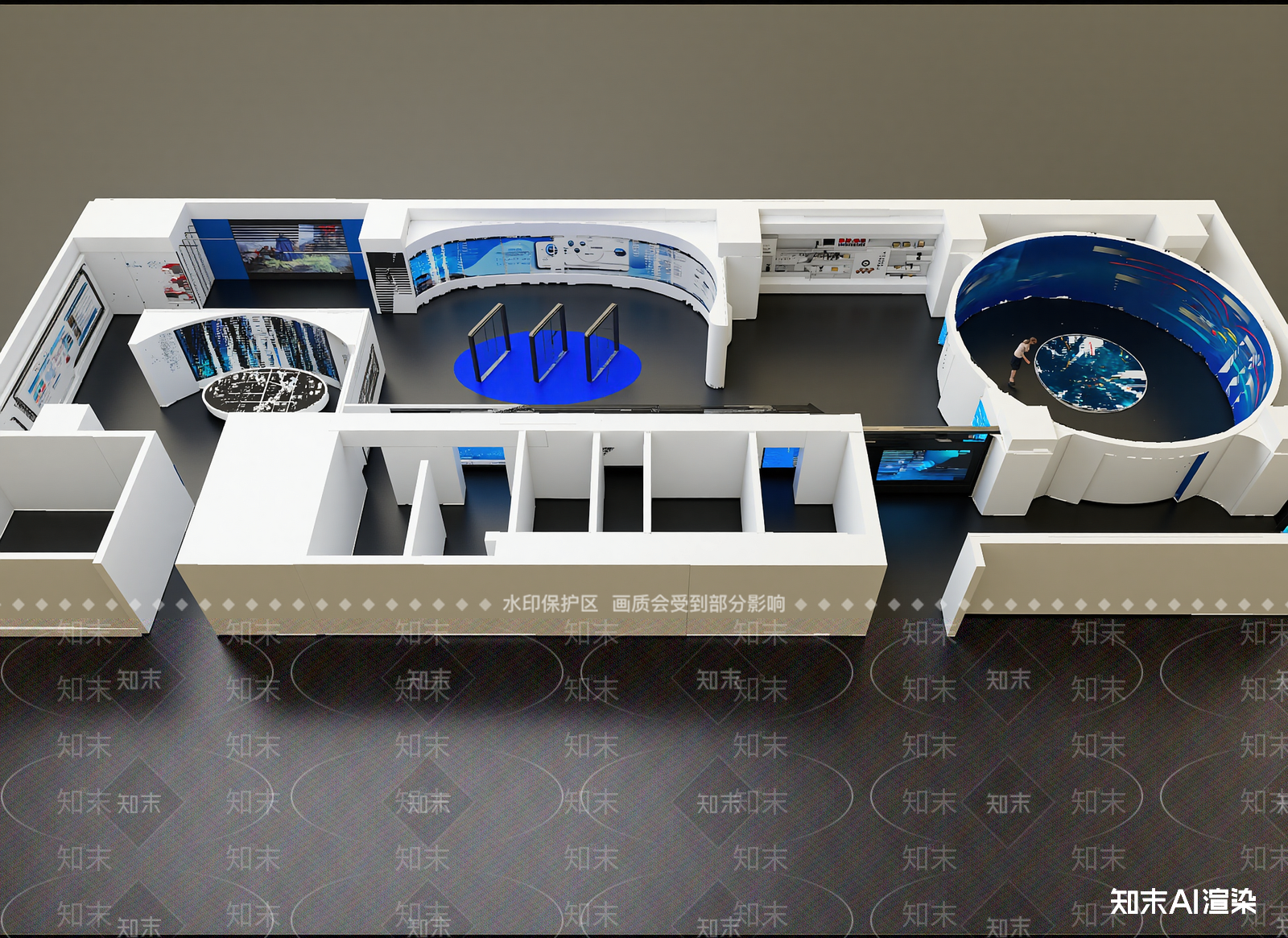 现代科技展厅3D模型下载【ID:1215053953】