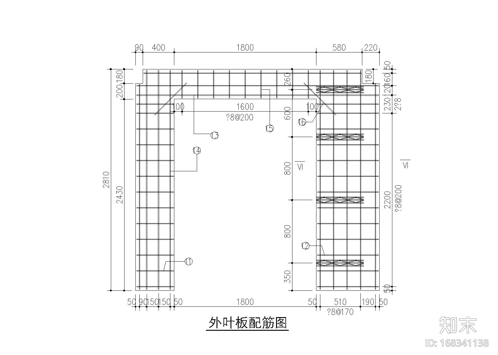 5层三拼别墅施工图下载【ID:168341138】