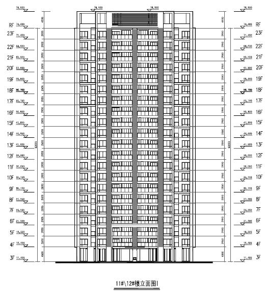 [广东]高层现代风格塔式住宅楼建筑设计方案文本cad施工图下载【ID:167356186】