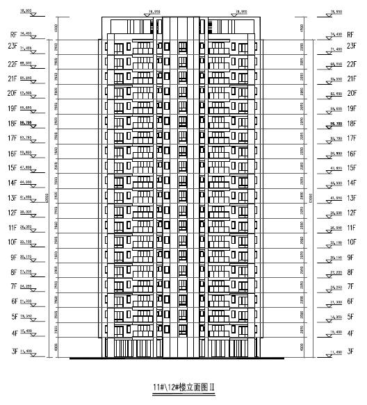 [广东]高层现代风格塔式住宅楼建筑设计方案文本cad施工图下载【ID:167356186】