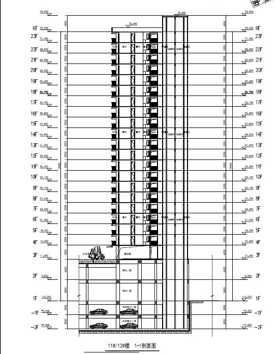 [广东]高层现代风格塔式住宅楼建筑设计方案文本cad施工图下载【ID:167356186】