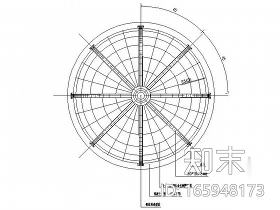 欧式钢结构玻璃穹顶施工图cad施工图下载【ID:165948173】