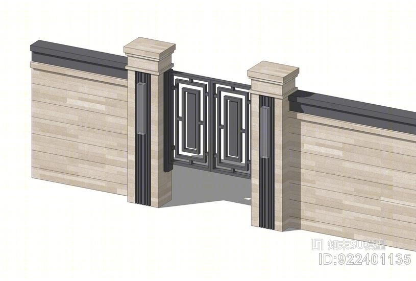院门SU模型下载【ID:922401135】