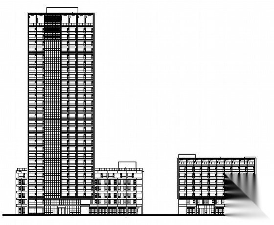 某二十七层办公楼建筑方案图cad施工图下载【ID:149944159】