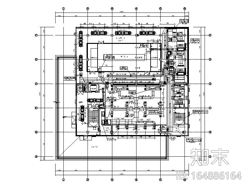 湖南云计算数据中心机房冷热源设计施工图cad施工图下载【ID:164886164】