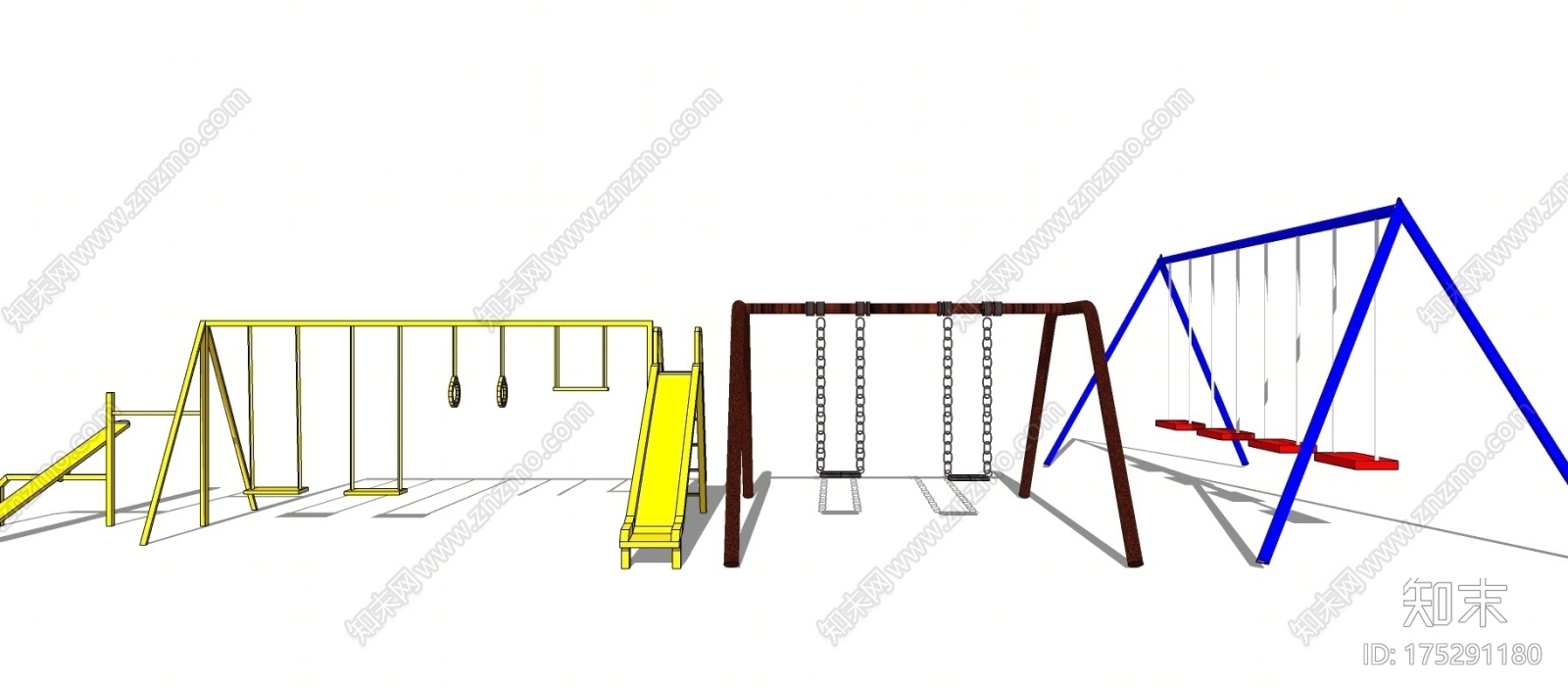 儿童秋千SU模型下载【ID:175291180】
