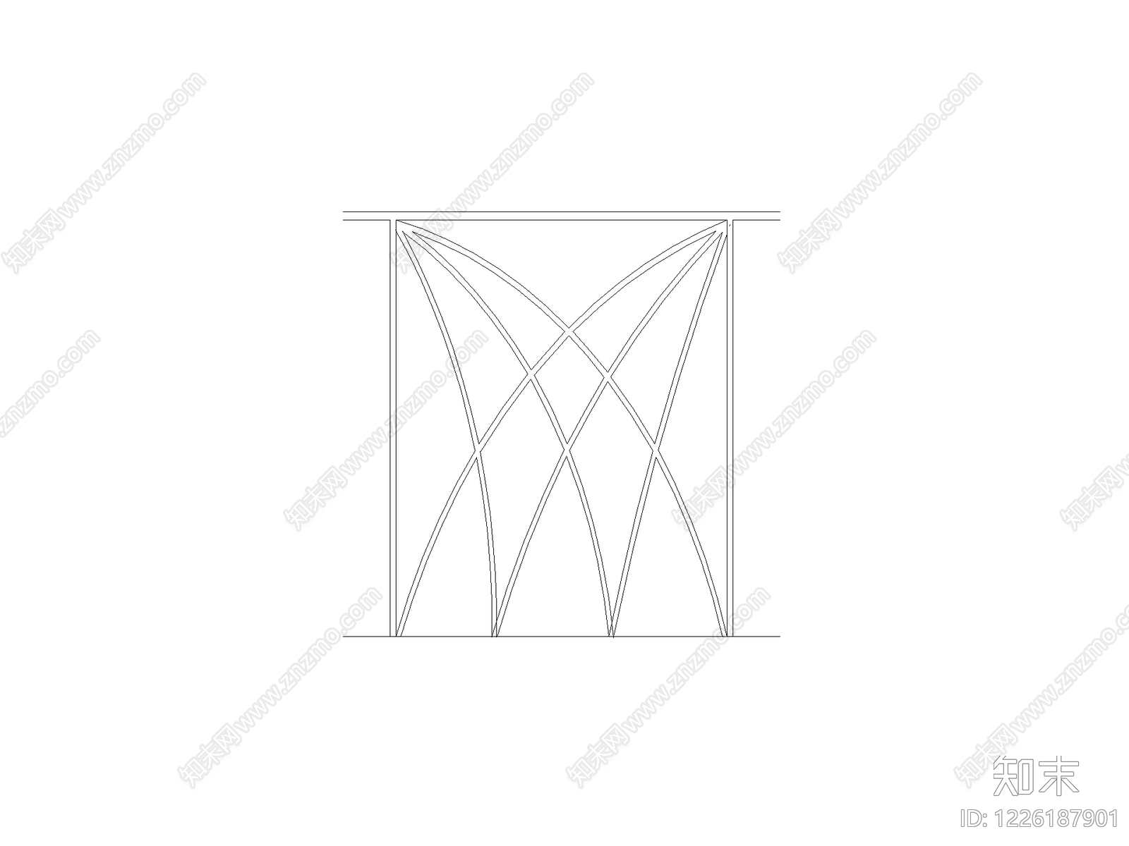 屏风隔断CAD图纸