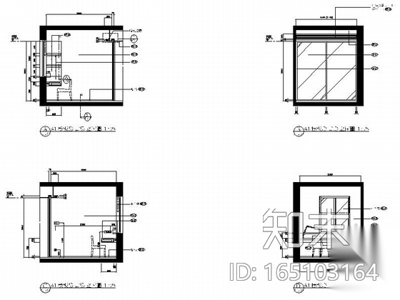 [上海]现代风格酒店式公寓样板房装修施工图施工图下载【ID:165103164】