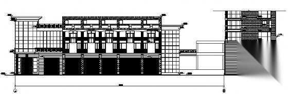 某三层沿街店铺建筑施工图cad施工图下载【ID:151497154】