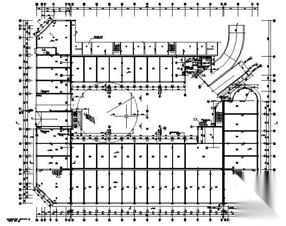 某三层沿街店铺建筑施工图cad施工图下载【ID:151497154】