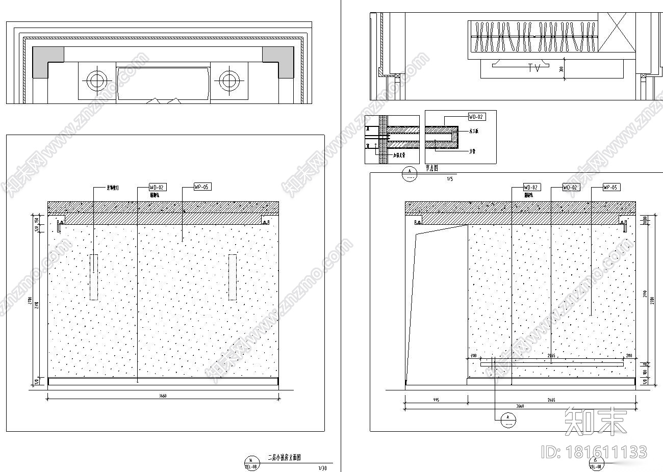 [浙江]杭州昆仑府550方大都会风格样板房施工图设计（包...cad施工图下载【ID:181611133】