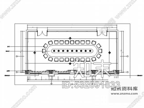 施工图高速公路服务区综合楼会议室装修施工图含效果cad施工图下载【ID:532091833】