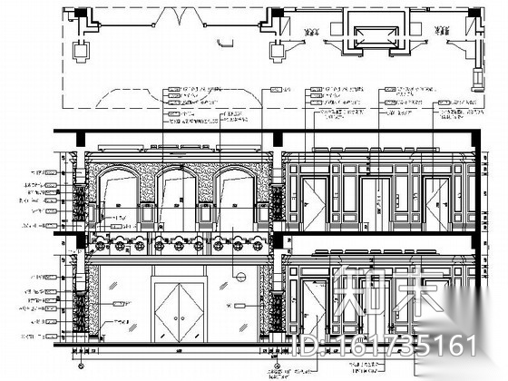 [江苏]某花园小区售楼处室内装修施工图cad施工图下载【ID:161735161】