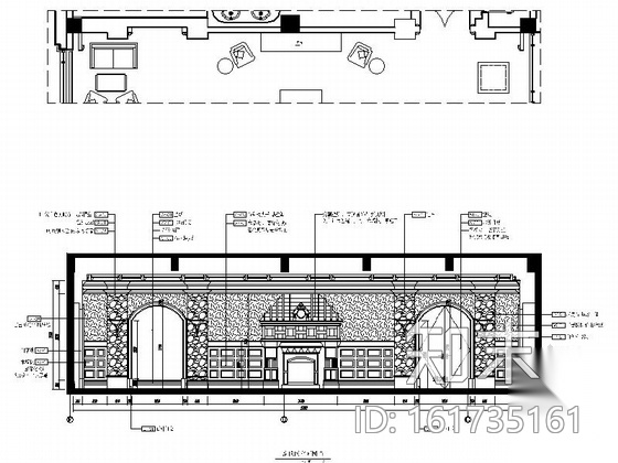 [江苏]某花园小区售楼处室内装修施工图cad施工图下载【ID:161735161】
