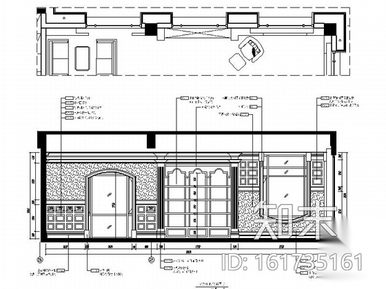 [江苏]某花园小区售楼处室内装修施工图cad施工图下载【ID:161735161】