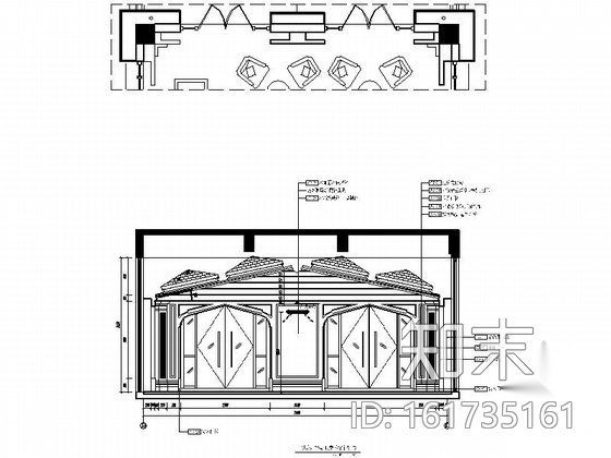 [江苏]某花园小区售楼处室内装修施工图cad施工图下载【ID:161735161】
