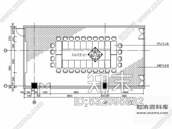 施工图某办公楼三个会议室装修图cad施工图下载【ID:532095882】