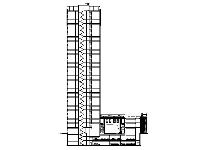 [浙江]超高层办公大楼绿色建筑设计施工图cad施工图下载【ID:151637180】