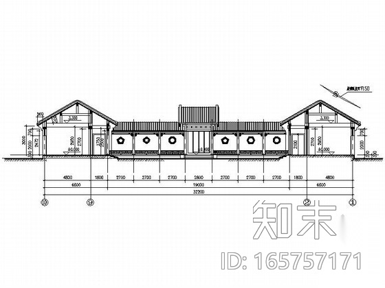 [河南]某两进四合院建筑施工图cad施工图下载【ID:165757171】