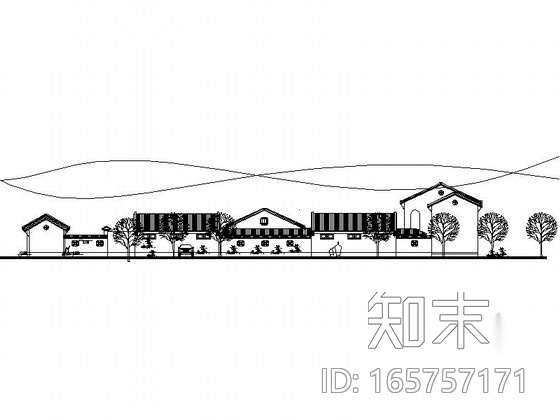 [河南]某两进四合院建筑施工图cad施工图下载【ID:165757171】