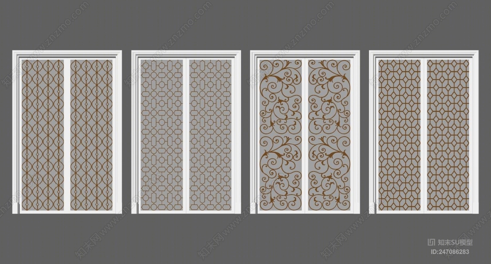 欧式风格厨房双开SU模型下载【ID:247086283】