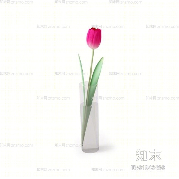 透明玻璃花瓶3D模型下载【ID:61943486】