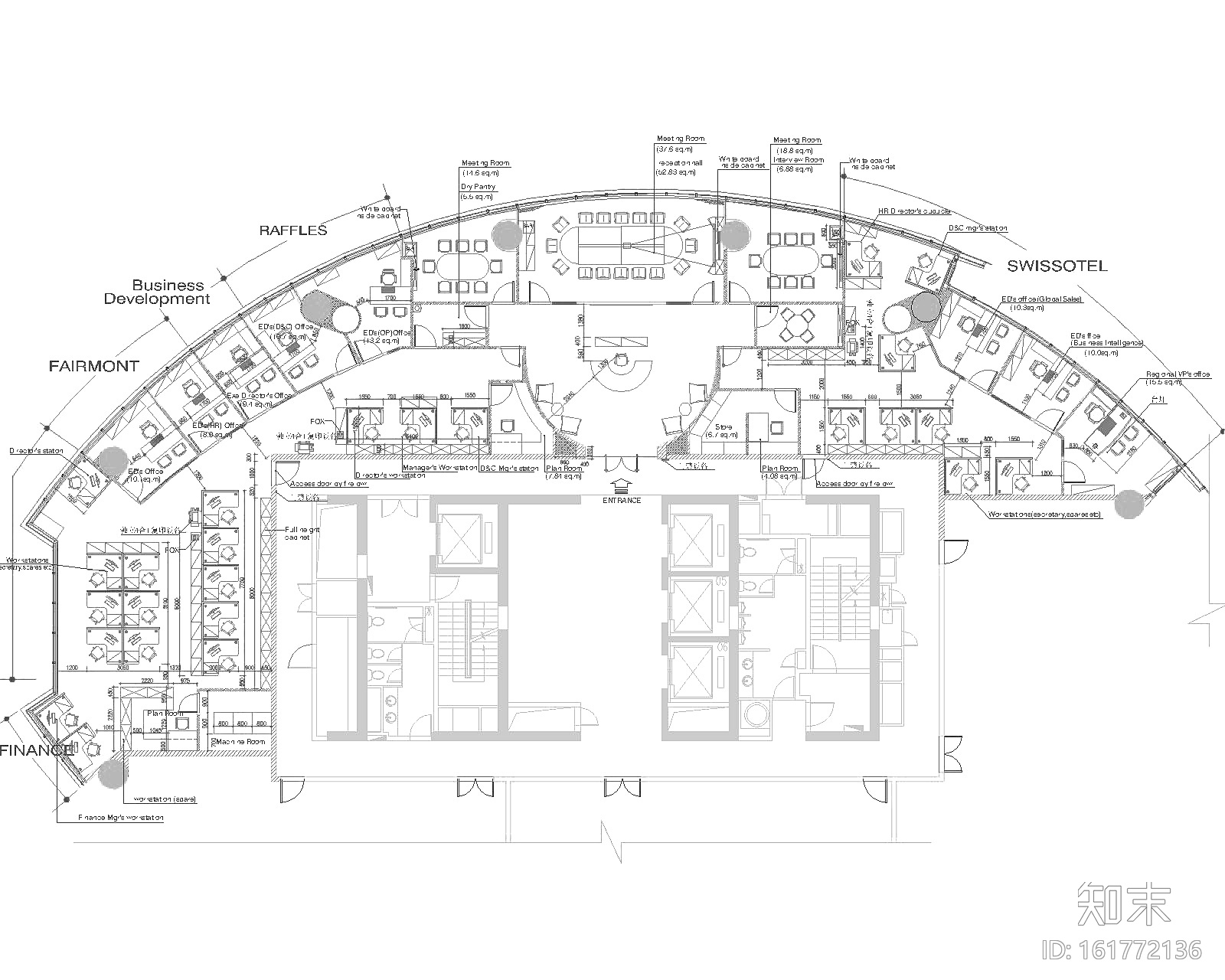 Raffles办公室室内装修设计施工图+概念设计施工图下载【ID:161772136】