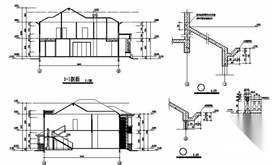 某二层别墅建筑施工图施工图下载【ID:149916142】