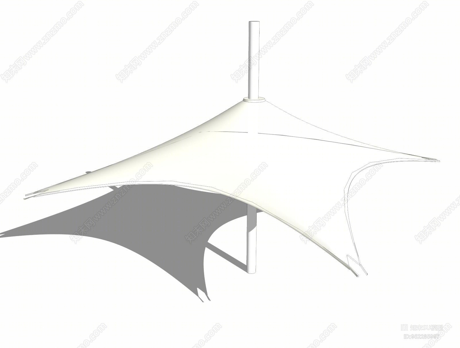 现代风格遮阳棚SU模型下载【ID:952285997】