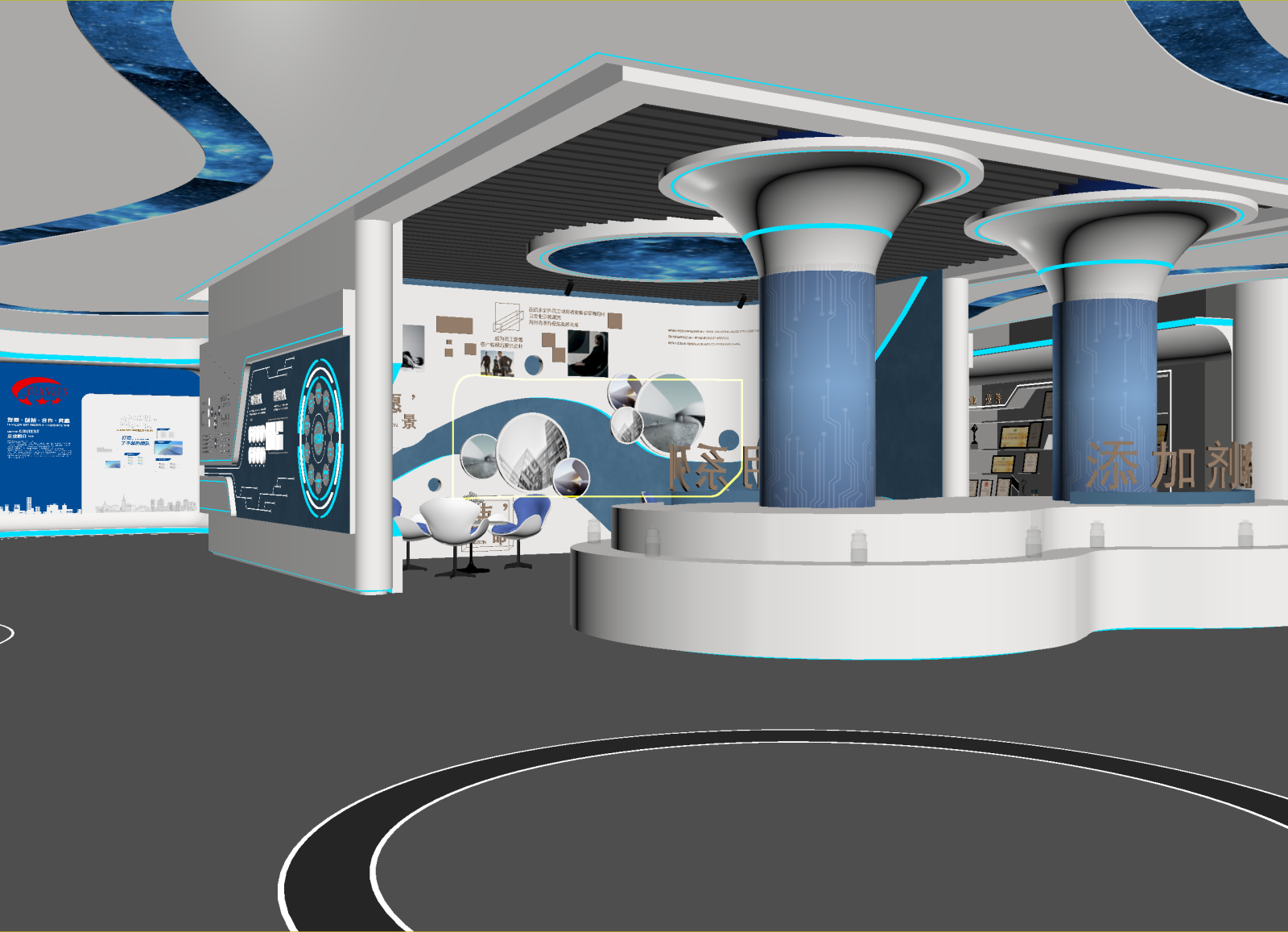 现代科技展厅3D模型下载【ID:1214829055】