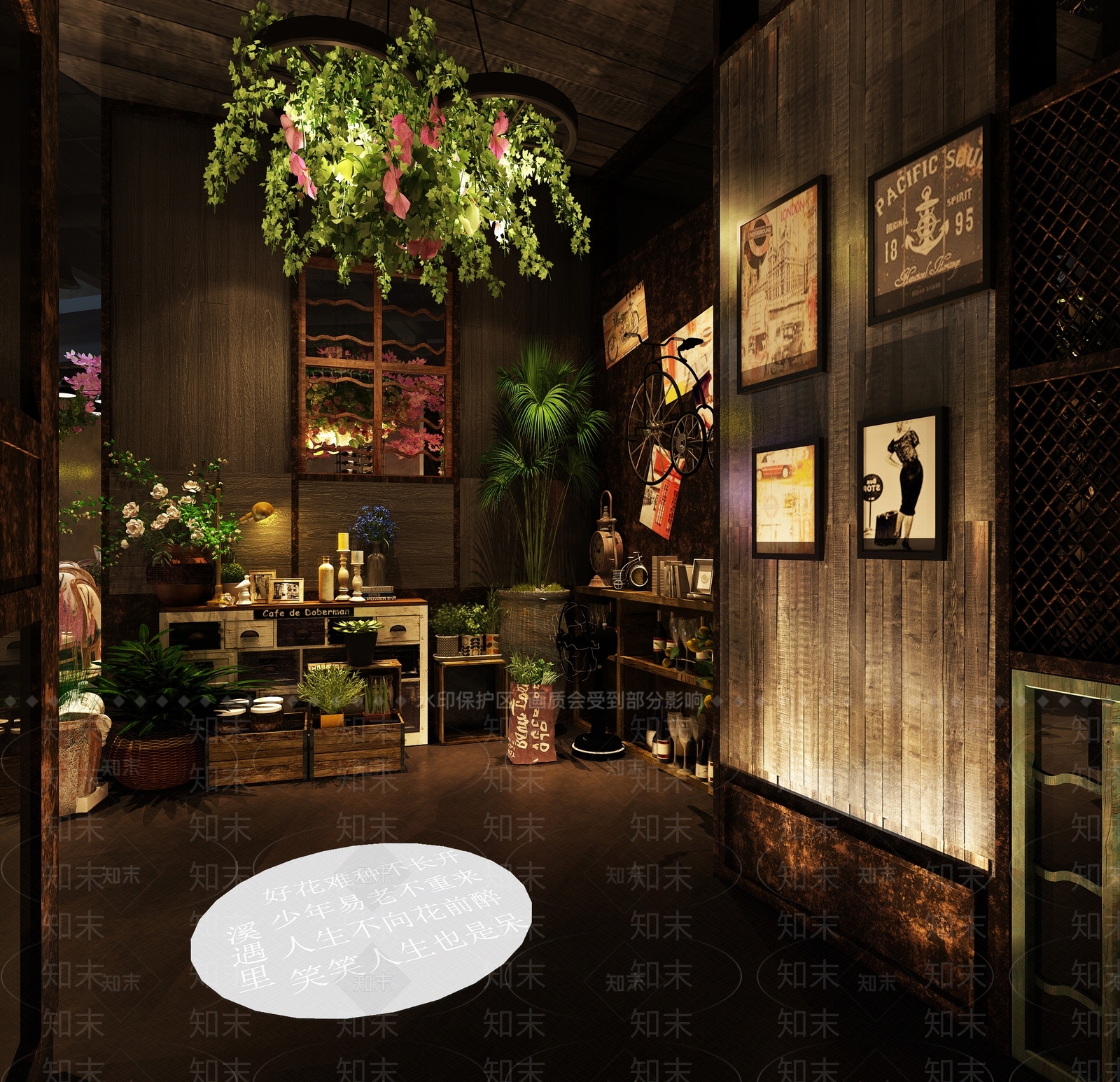 工业风清吧3D模型下载【ID:935368451】
