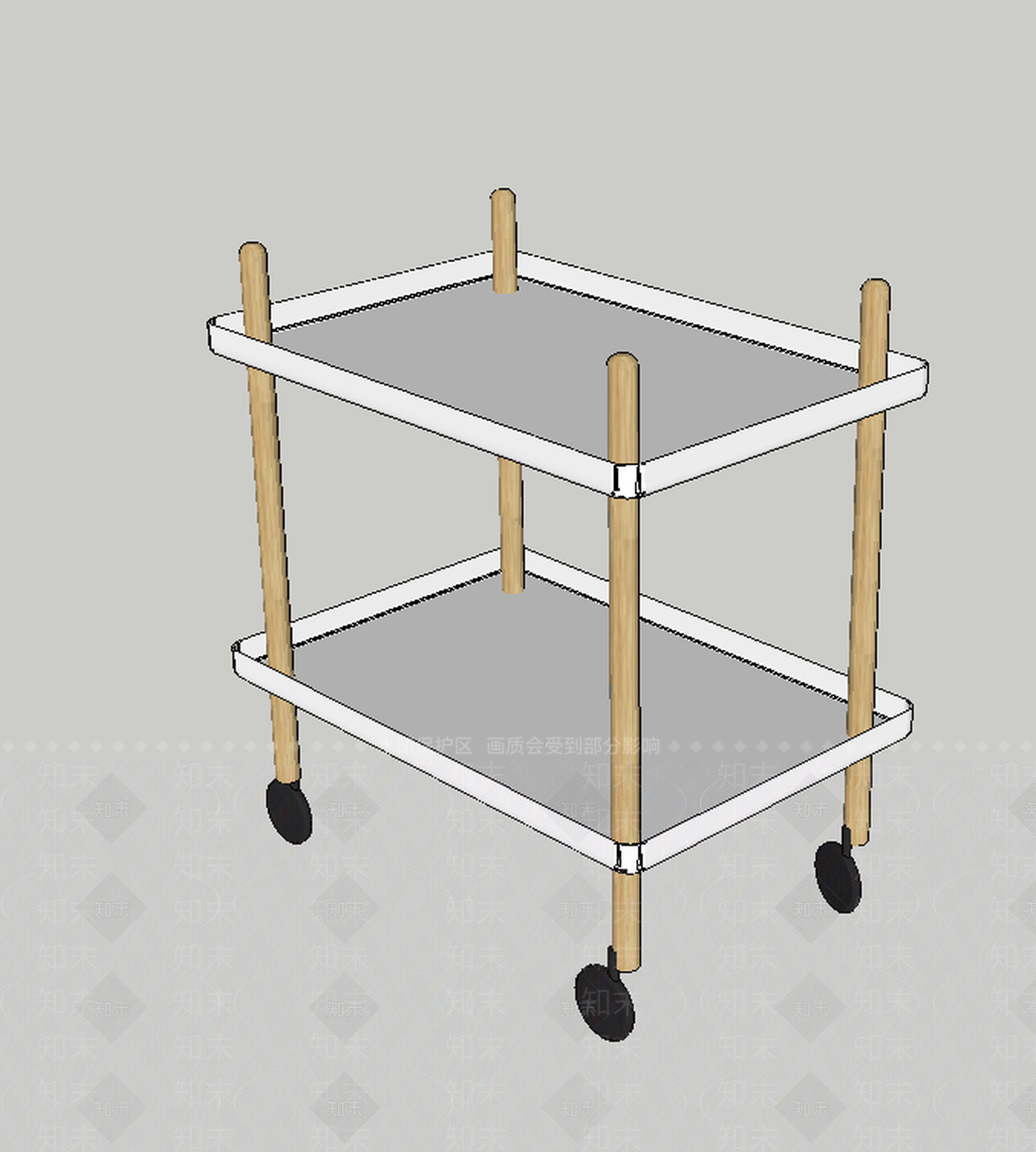 轮椅小推车SU模型下载【ID:635369045】