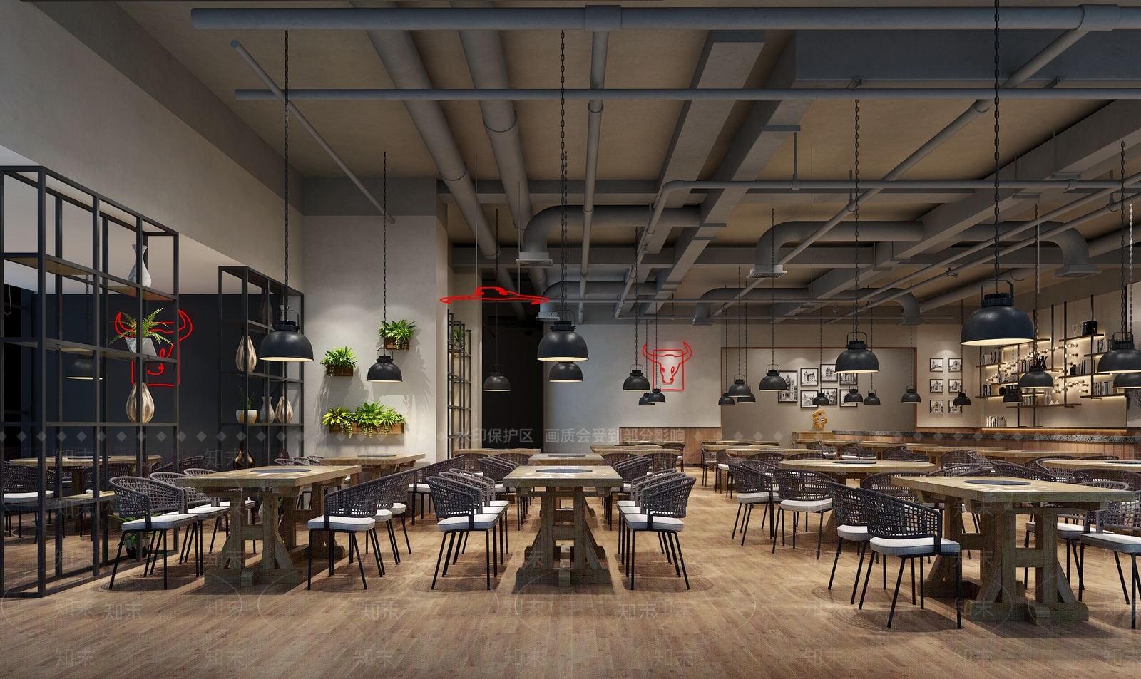 现代音乐餐厅3D模型下载【ID:435370034】