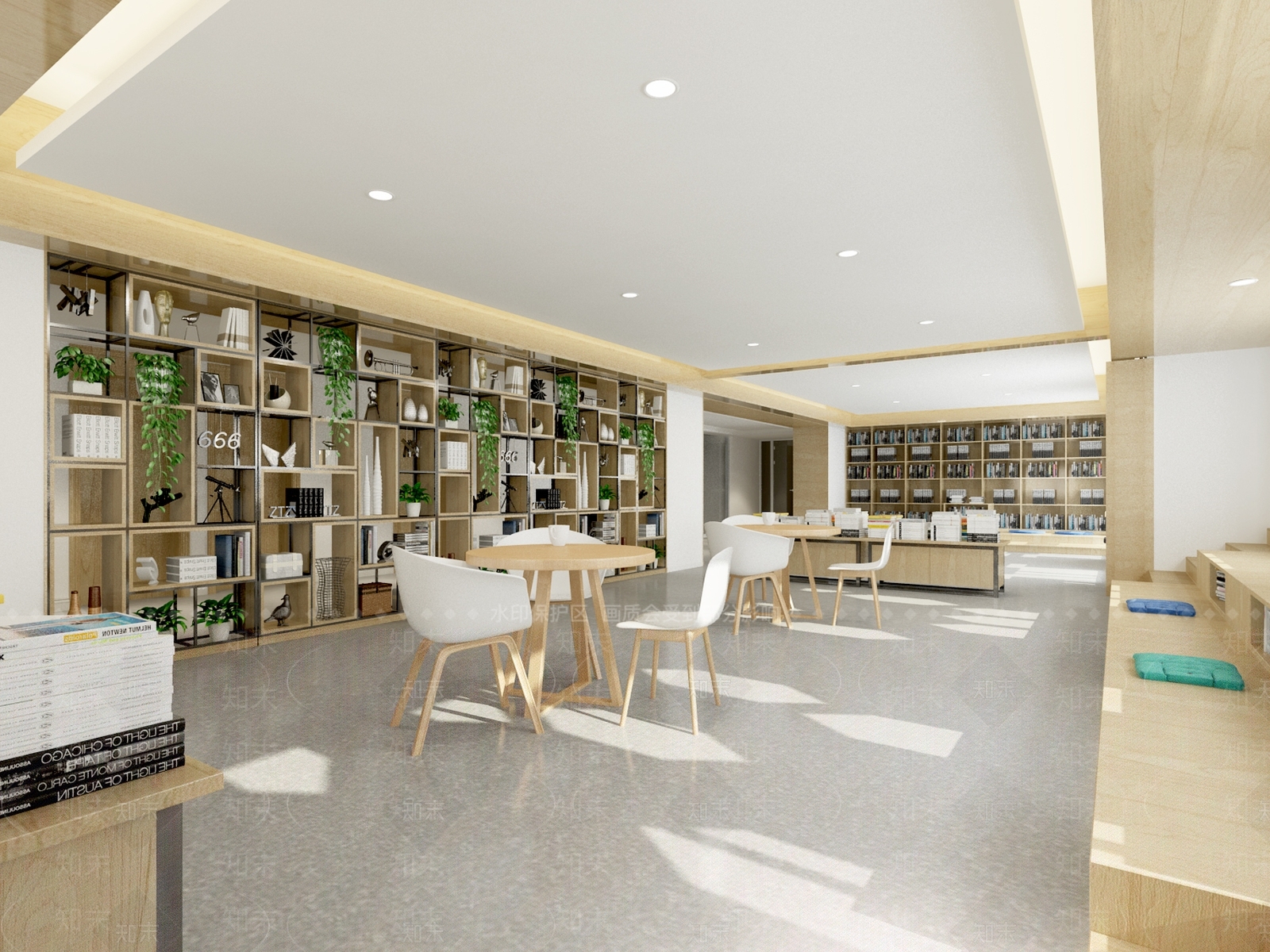 现代图书馆3D模型下载【ID:835445206】