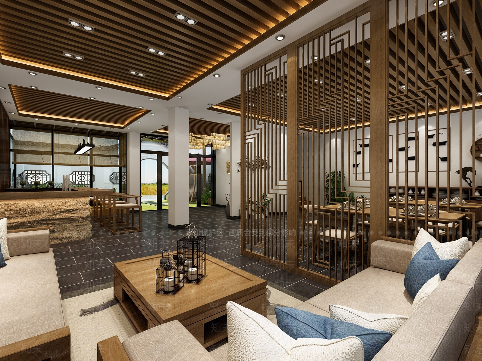 新中式酒店名宿客栈3D模型下载【ID:535446162】