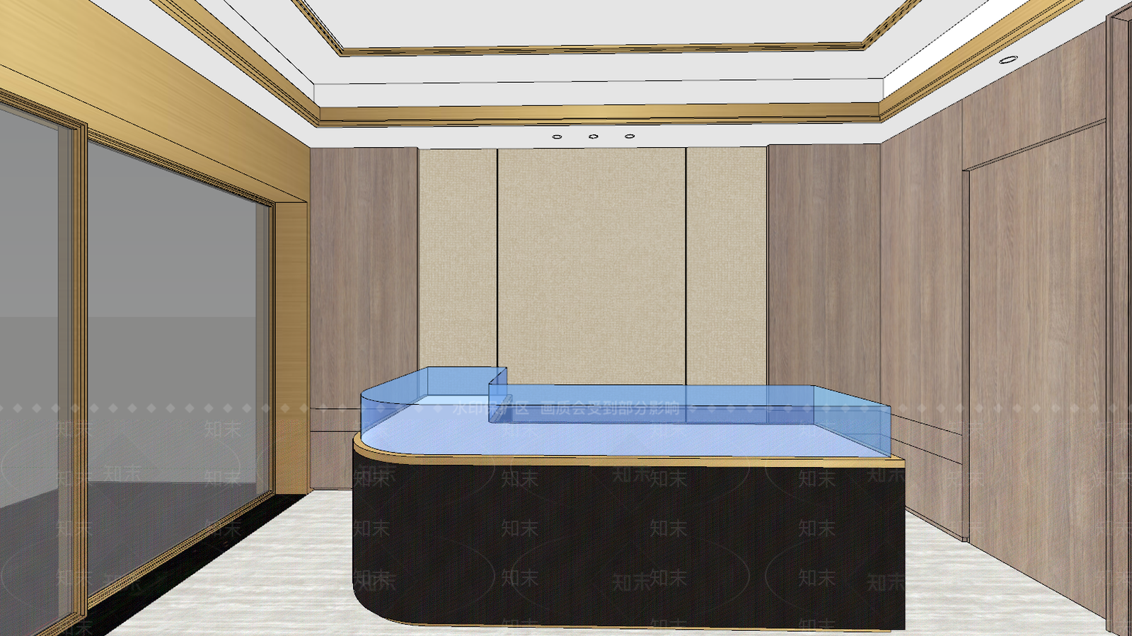 现代与中式珠宝展厅SU模型下载【ID:835488764】