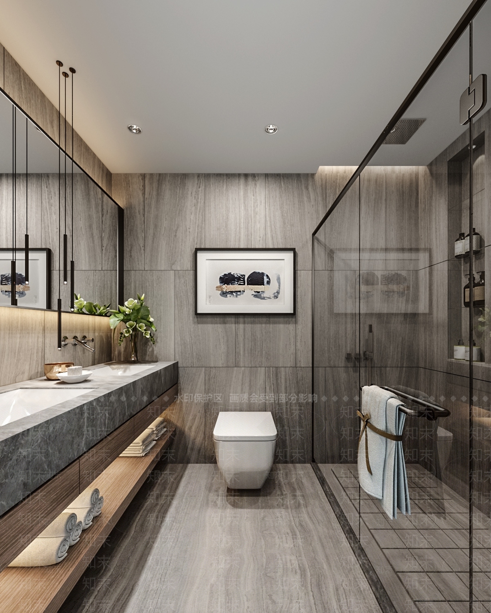 北欧现代新奢卫生间3D模型下载【ID:835527601】