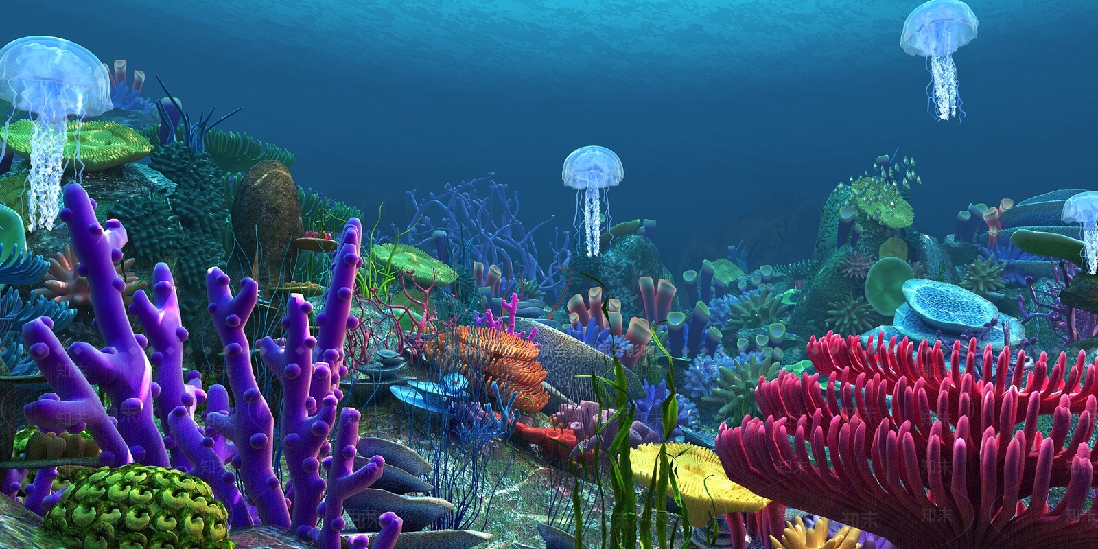 现代海底世界3D模型下载【ID:835527827】