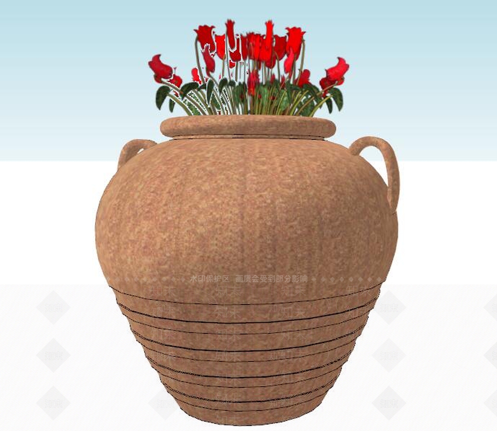 欧式小品花钵SU模型下载【ID:635529601】